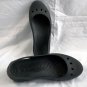 Crocs Slip on Casual Ballet Flat Womens Size 10 Black Rubber Comfort
