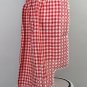 Womens Handmade Cotton Kitchen Apron Half Waist Red White Checked Gingham