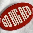 Vintage Go Big Red Nebraska Cornhuskers Pin Back Button Guys Chips Football