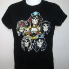 Womens Guns n Roses Los Angeles Coliseum T Shirt Small skull logo