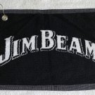 New Jim BeamTerry Bourbon Whiskey Golf Towel Metal Hook Black & White 16 x 11.5 New Jim BeamTerry Bourbon Whiskey Golf Towel Metal Hook Black & White 16 x 11.5
