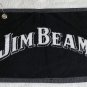 New Jim BeamTerry Bourbon Whiskey Golf Towel Metal Hook Black & White 16 x 11.5