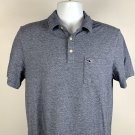 Vineyard Vines Polo Shirt Mens Small Blue Cotton Polyester Blend Pocket Whale