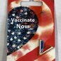 New Penzeys Spices Lot Cooking Patch V Vaccinate Now Pin & Heart Shaped Kind Pin