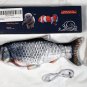 Flippity Fish Pet Cat Dog Toy Interactive Motion Activated Rechargeable USB Plug