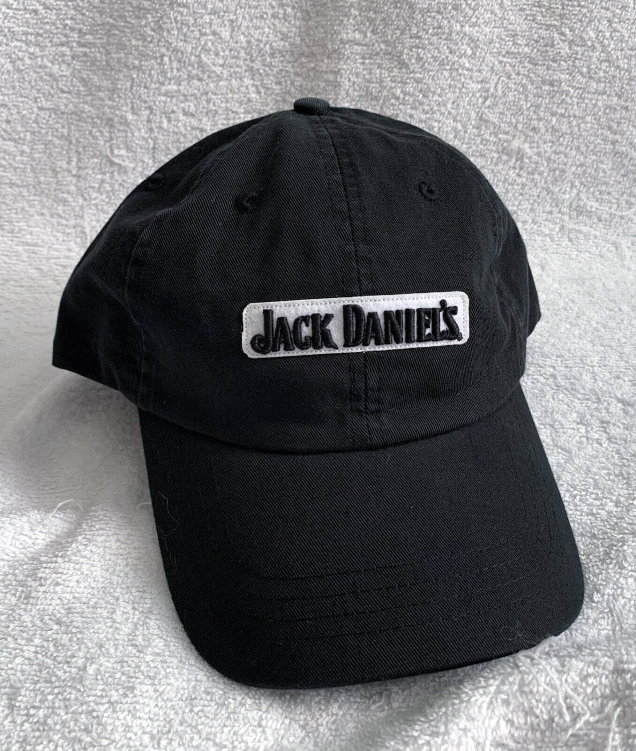 Jack Daniels Whiskey Baseball Hat Mens Raised Embroidered Logo Black Cotton