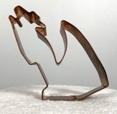 Howling Coyote Copper Metal Cookie Cutter 5.25"  x  3.25"
