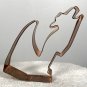 Howling Coyote Copper Metal Cookie Cutter 5.25"  x  3.25"