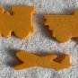 3 LK MFG CO Cookie Cutters Plastic Airplane Train Firetruck