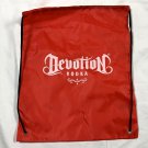 Devotion Vodka Backpack Cinch Drawstring Beach Bag Red