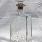 Embossed Crown Whisky Whiskey 750ml Square Cut Empty Bottle Decanter