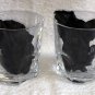 2 New Etched Jim Beam Bourbon Whiskey rocks glasses 8 oz indented sides