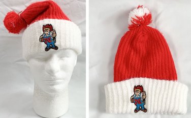Nebraska Cornhusker Herbie Husker Pom Pom Knit Hat Mens Womens Acrylic Red White