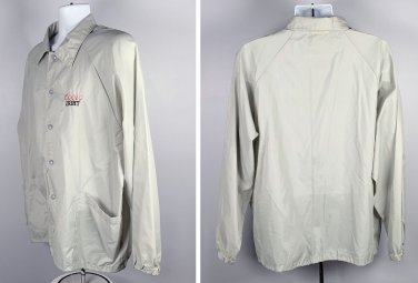 VTG Coors Light Brewing Beer Full Zip Wind Breaker Jacket Mens XL Pockets Nylon