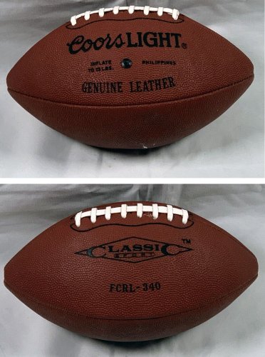 New Coors Light Beer Full Size Leather Football Advertising
