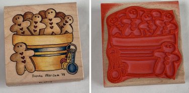 Fresh & Yummy Rubber Stamp D4218 Gingerbread Artist Dianna Marcum Baking Bowl