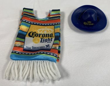 Corona Beer Bottle Poncho & Plastic Sombrero Opener