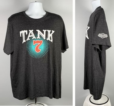 Boulevard Brewing Co Tank 7 Beer Kansas City T Shirt Mens XXL Cotton Poly Gray