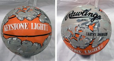 New Keystone Light Beer Full Size Leather Rawlings Basketball Advertising