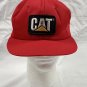 VTG CAT Caterpillar Snapback Baseball Hat Mens Embroidered Logo Patch Red USA