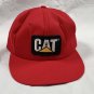 VTG CAT Caterpillar Snapback Baseball Hat Mens Embroidered Logo Patch Red USA