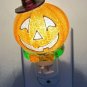 2 Halloween Night Lights Sparkle Witch with Cauldron & Frog  & Jack o Lantern