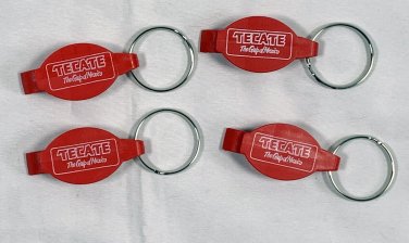 4 New Tecate Beer Bottle Openers Keychain Plastic The Gulp of Mexico Red