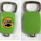 Vintage Nova Logo Plastic Metal Key Ring Fob Holder Green