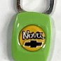 Vintage Nova Logo Plastic Metal Key Ring Fob Holder Green
