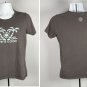 Life is Good Palm Trees Beach Ocean Sunset Crusher T Shirt Womens Medium Gray