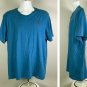 Nike RF Roger Federer Tennis V Neck T Shirt Mens XL Blue Cotton Red Logo