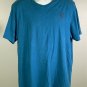 Nike RF Roger Federer Tennis V Neck T Shirt Mens XL Blue Cotton Red Logo