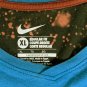Nike RF Roger Federer Tennis V Neck T Shirt Mens XL Blue Cotton Red Logo