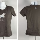 Life is Good Unicorn Logo Crusher T Shirt Womens Medium Gray Classic Fit