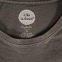 Life is Good Unicorn Logo Crusher T Shirt Womens Medium Gray Classic Fit