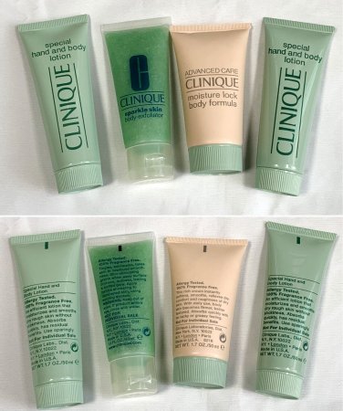 4 Clinique Moisture Lock Lotion Sparkle Skin Exfoliator Hand Body Lotion Travel