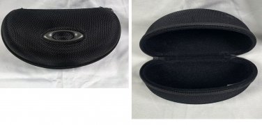Oakley Hard Case EyeGlass Sunglass Black Zippered Clamshell Black