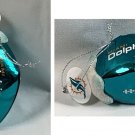 Miami Dolphins Football Metal Bell Ornament 4"
