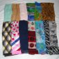 12 Vintage Rectangular Head Scarf Scarves Wraps Solid Patterns Burmel Zebra