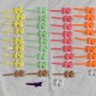 38 Vintage 80s 90s Plastic Colored Barrettes Hair Clips Bows Unused