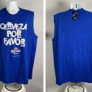 NWT Corona Extra Beer Cerveza Por Favor Sleeveless T Shirt Mens XL Blue NWT Corona Extra Beer Cerveza Por Favor Sleeveless T Shirt Mens XL Blue