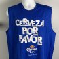 NWT Corona Extra Beer Cerveza Por Favor Sleeveless T Shirt Mens XL Blue