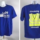 Sam's Club Safety is Job One #Great8 #Livesafely T Shirt Mens Large Blue Sam's Club Safety is Job One #Great8 #Livesafely T Shirt Mens Large Blue