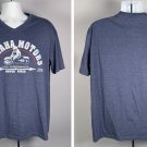 Yamaha Motors High Performance Motor Bikes V Neck T Shirt Mens XL 50/50 Blue
