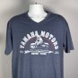 Yamaha Motors High Performance Motor Bikes V Neck T Shirt Mens XL 50/50 Blue