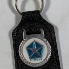 Vintage Chrysler Logo Leather & Metal Key Ring Fob Holder