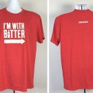 Martini & Rossi I'm with Bitter T Shirt Mens Large Red Martini & Rossi I'm with Bitter T Shirt Mens Large Red