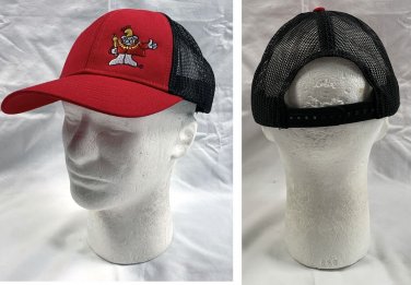 Little KIng Deli Trucker Snapback Baseball Hat Mens Embroidered Red