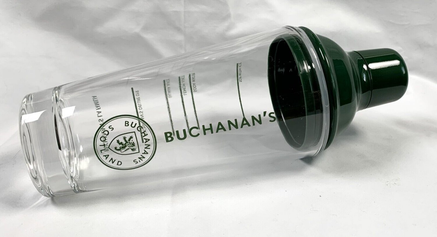 New Buchanan's Scotland La Familia Scotch Whisky Glass Cocktail Shaker