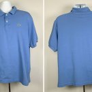 Lacoste Polo Shirt Blue Mens SIZE 7 Alligator Patch Logo 100% cotton France